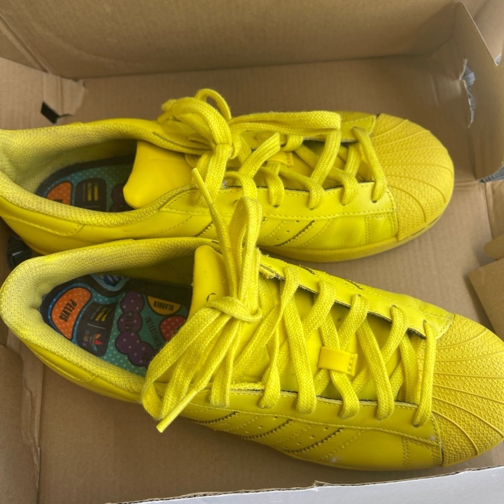 Adidas Pharrell Superstar Yellow Sneakers